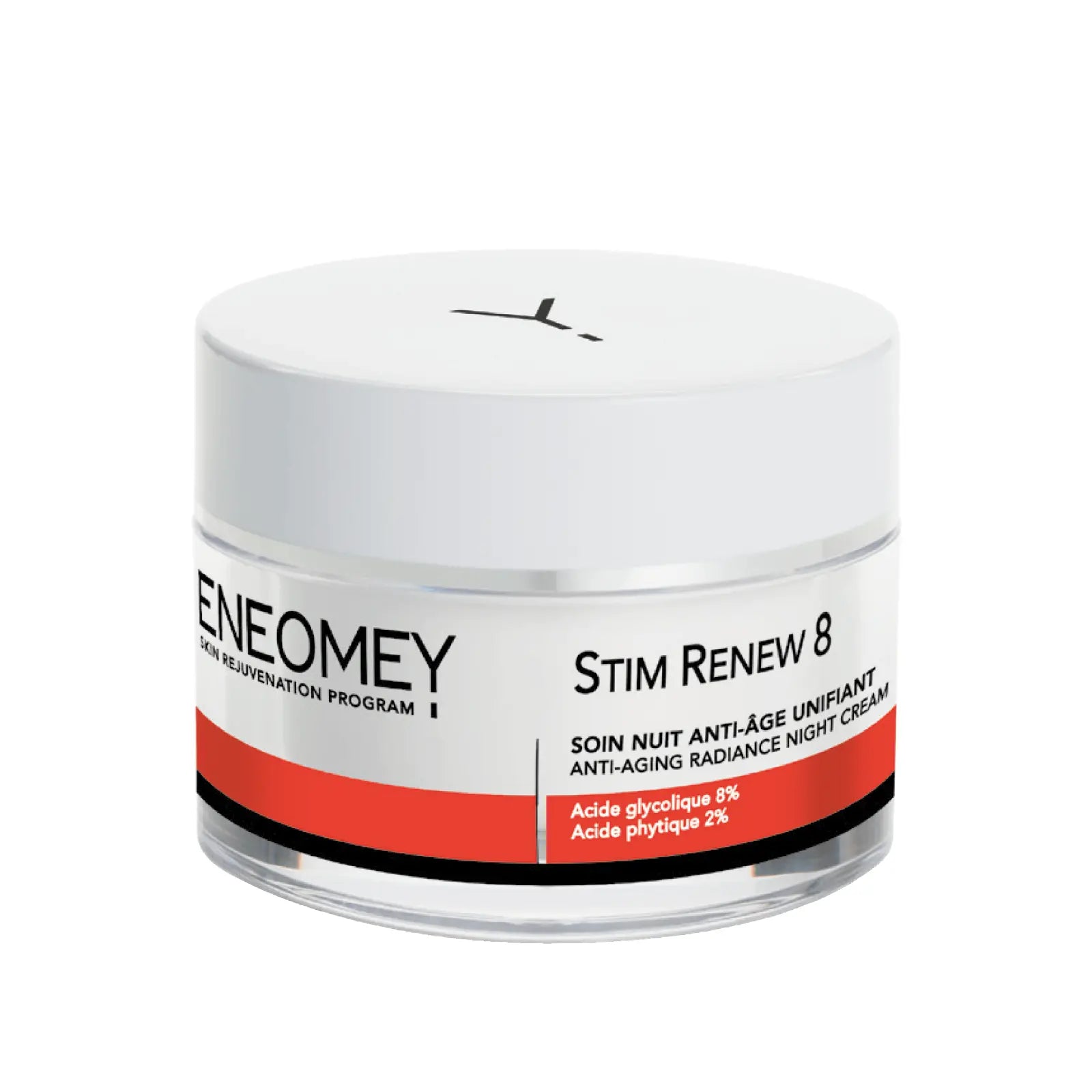 Нічний крем з гліколевою кислотою 8% для поступового оновлення шкіри · Eneomey