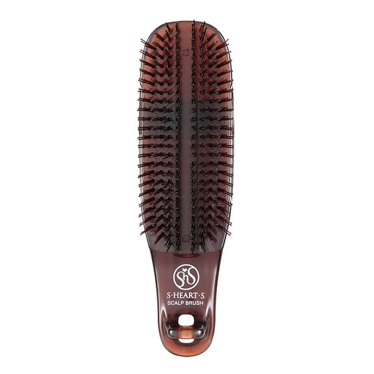 Масажна розчіска для шкіри голови Scalp Brush Com Hard Dark Brown · S-Heart-S