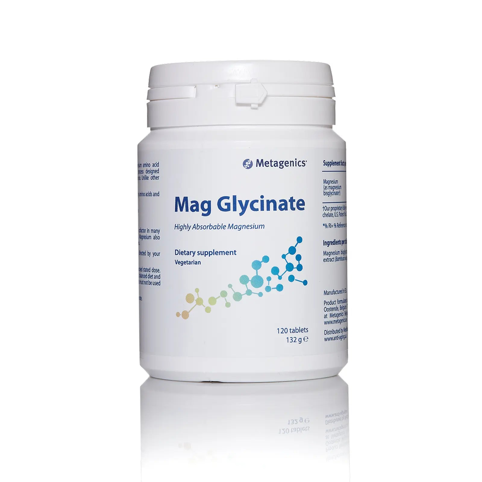 Магній у формі гліцинату Mag Glycinate · Metagenics