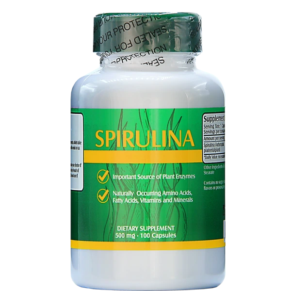 Спіруліна 500 мг у таблетках (100 шт.) NSU Nu Health Spirulina · Nu Health