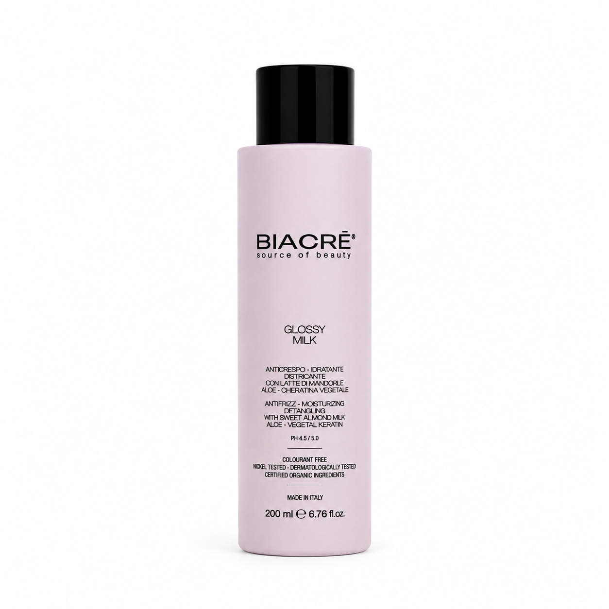 Незмивне молочко проти пухнастості волосся Glossy Milk · Biacrè