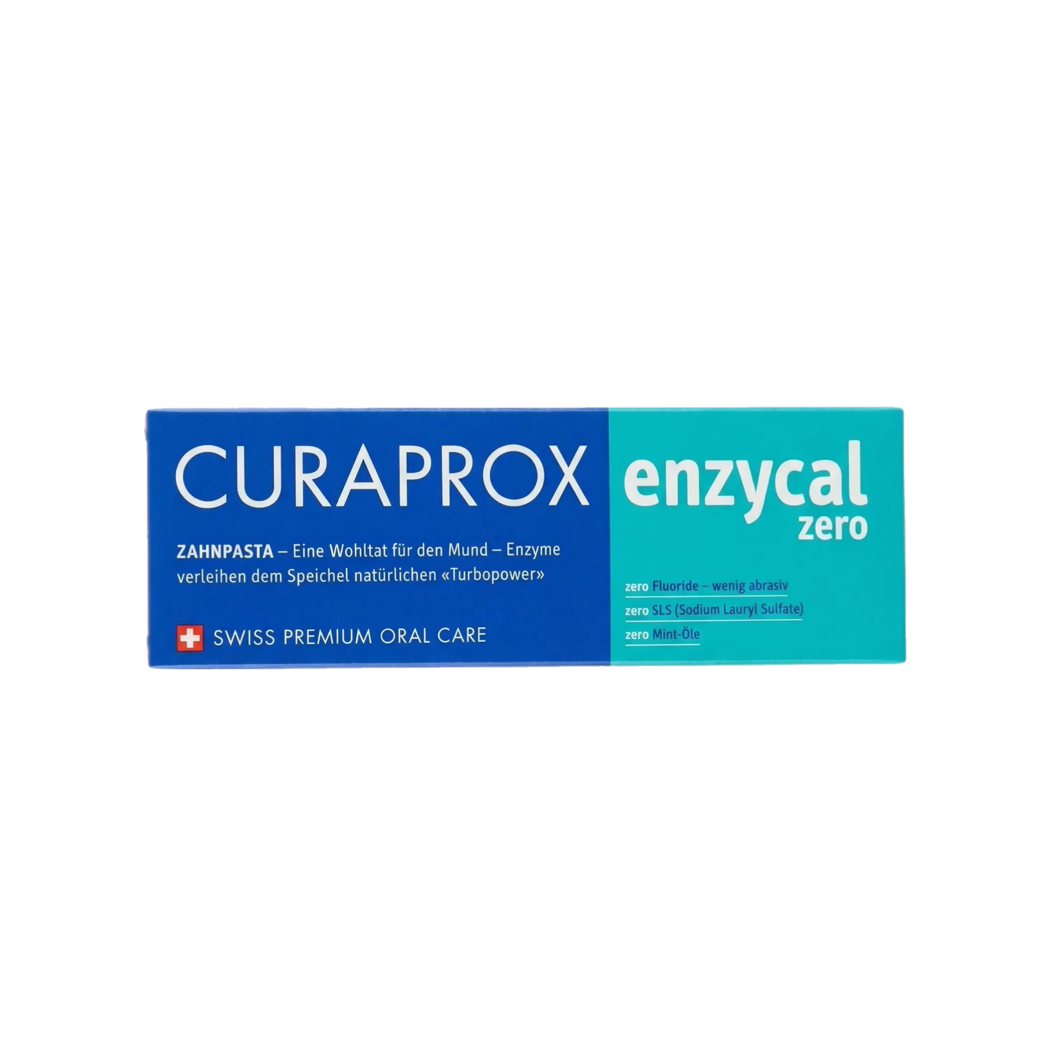 Зубна паста без фтору для чутливих зубів Enzycal Zero (10 мл / 75 мл) · Curaprox