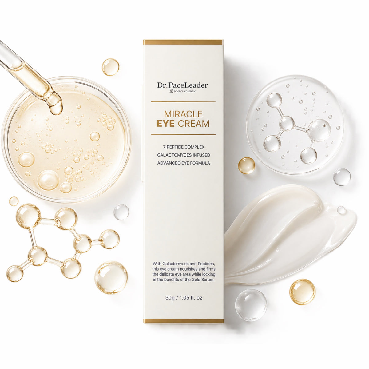 Крем для шкіри навколо очей з комплексом 7 пептидів Miracle Eye Cream 30 г · Dr.Paceleader