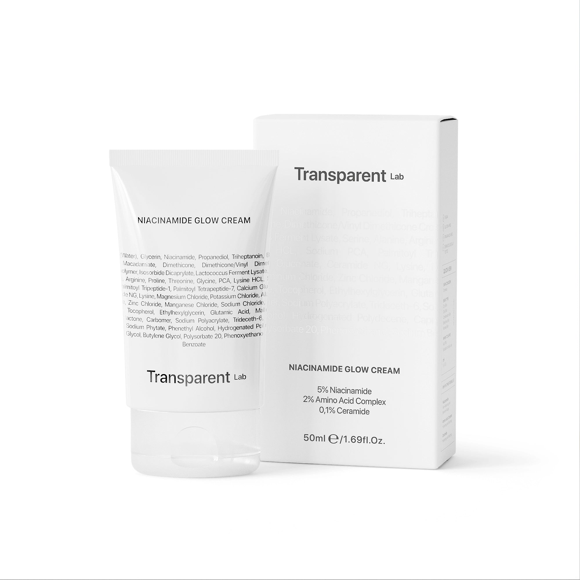 Освітлюючий крем-гель для обличчя з ніацинамідом Niacinamide Glow Cream · Transparent Lab