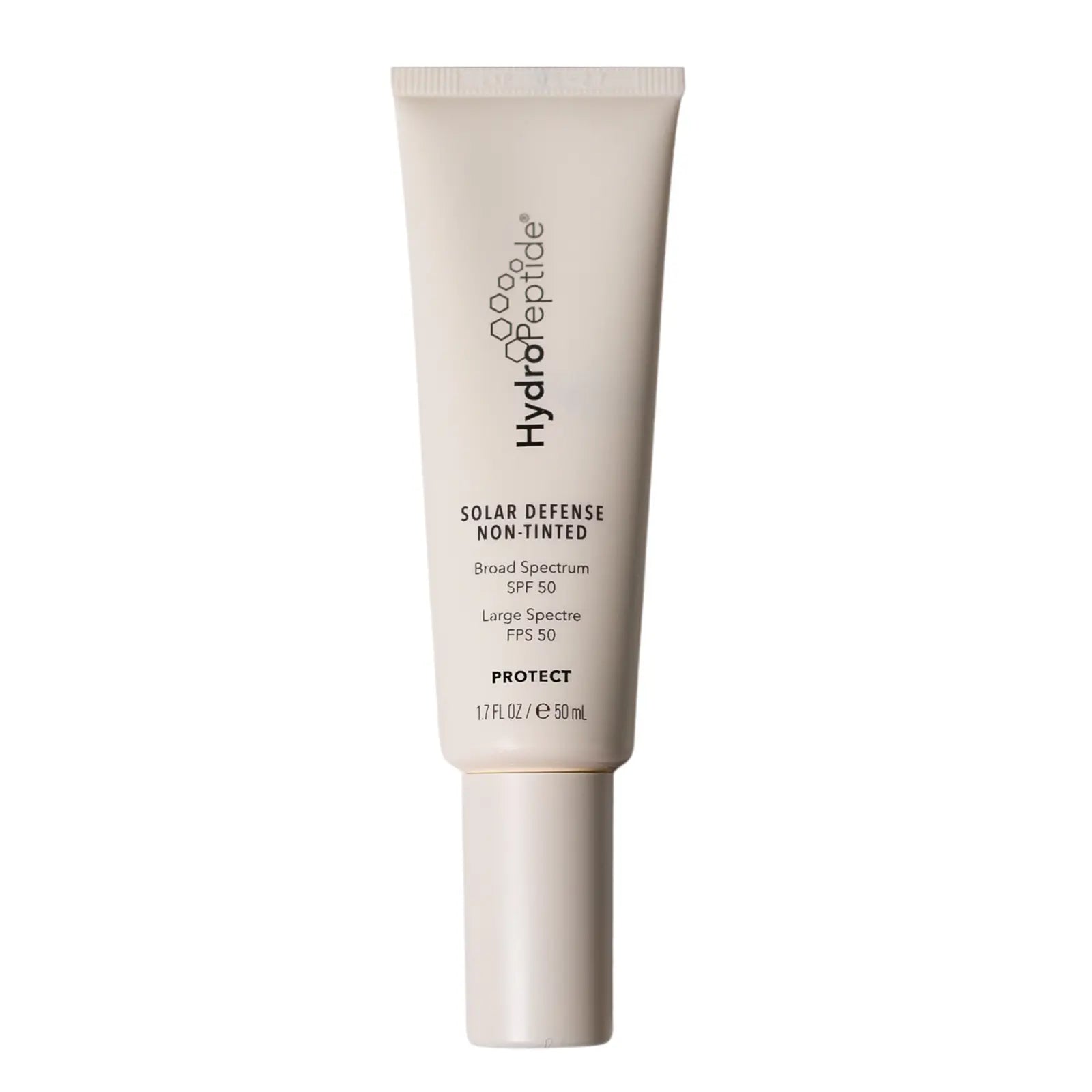 Сонцезахисний крем для обличчя SPF 50 без тону Solar Defense Non-Tinted · HydroPeptide