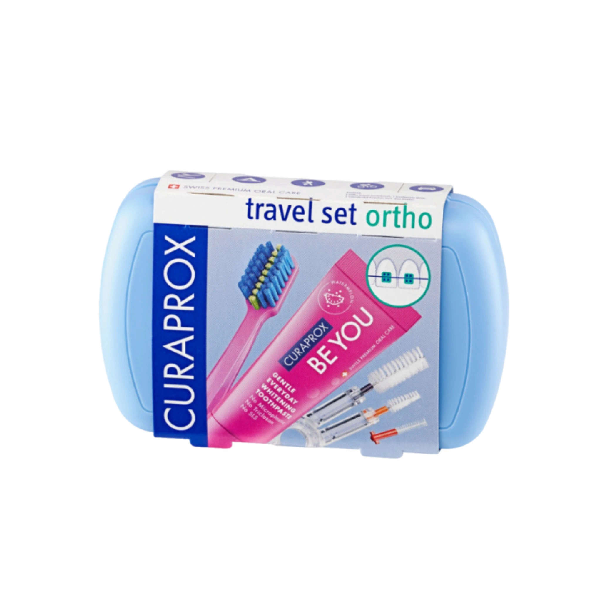Дорожній ортодонтичний набір для догляду за зубами Be You Ortho Travel Set · Curaprox