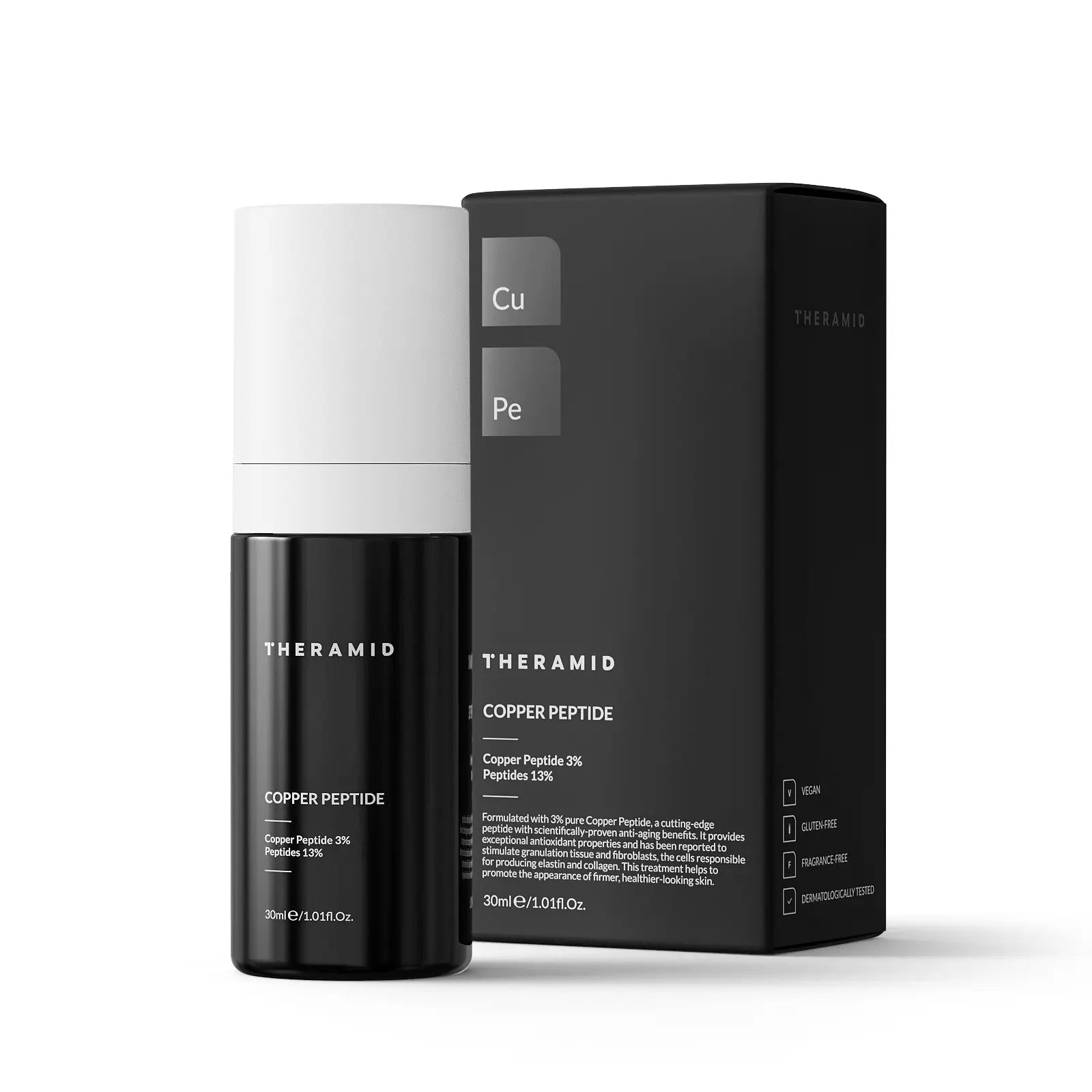 Антивікова сироватка для обличчя з пептидами чистої міді Copper Peptide · Theramid
