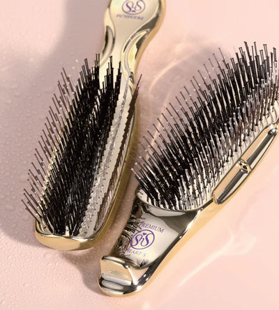 Масажна щітка для шкіри голови Scalp Brush World Model Long Gold · S-HEART-S