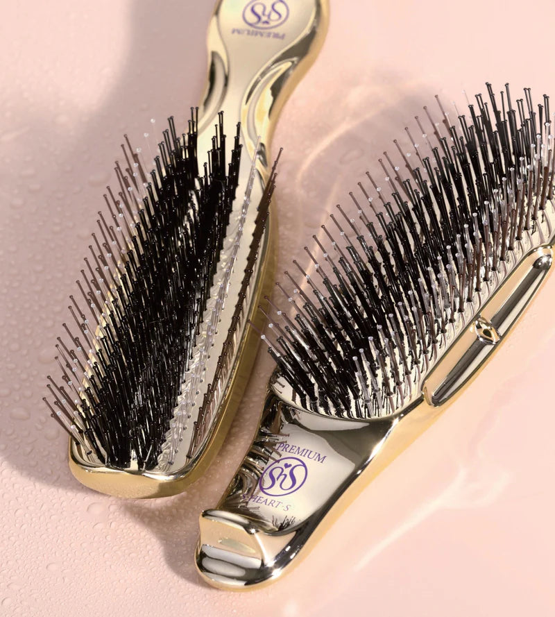 Масажна щітка для шкіри голови Scalp Brush World Model Long Gold · S-HEART-S