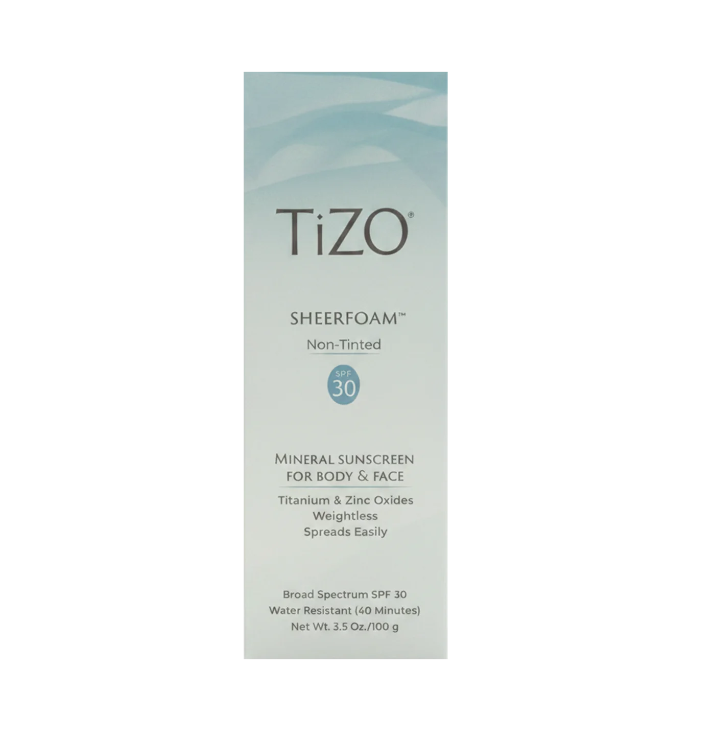 Мінеральна сонцезахисна пінка для обличчя та тіла SheerFoam Body & Face Non-Tinted SPF 30 100мл · TiZO