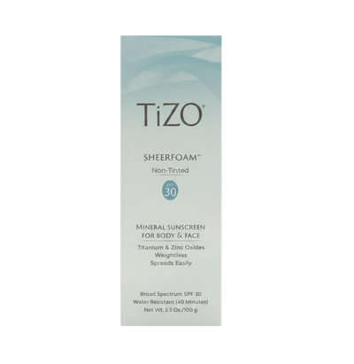 Мінеральна сонцезахисна пінка для обличчя та тіла SheerFoam Body & Face Non-Tinted SPF 30 100мл · TiZO