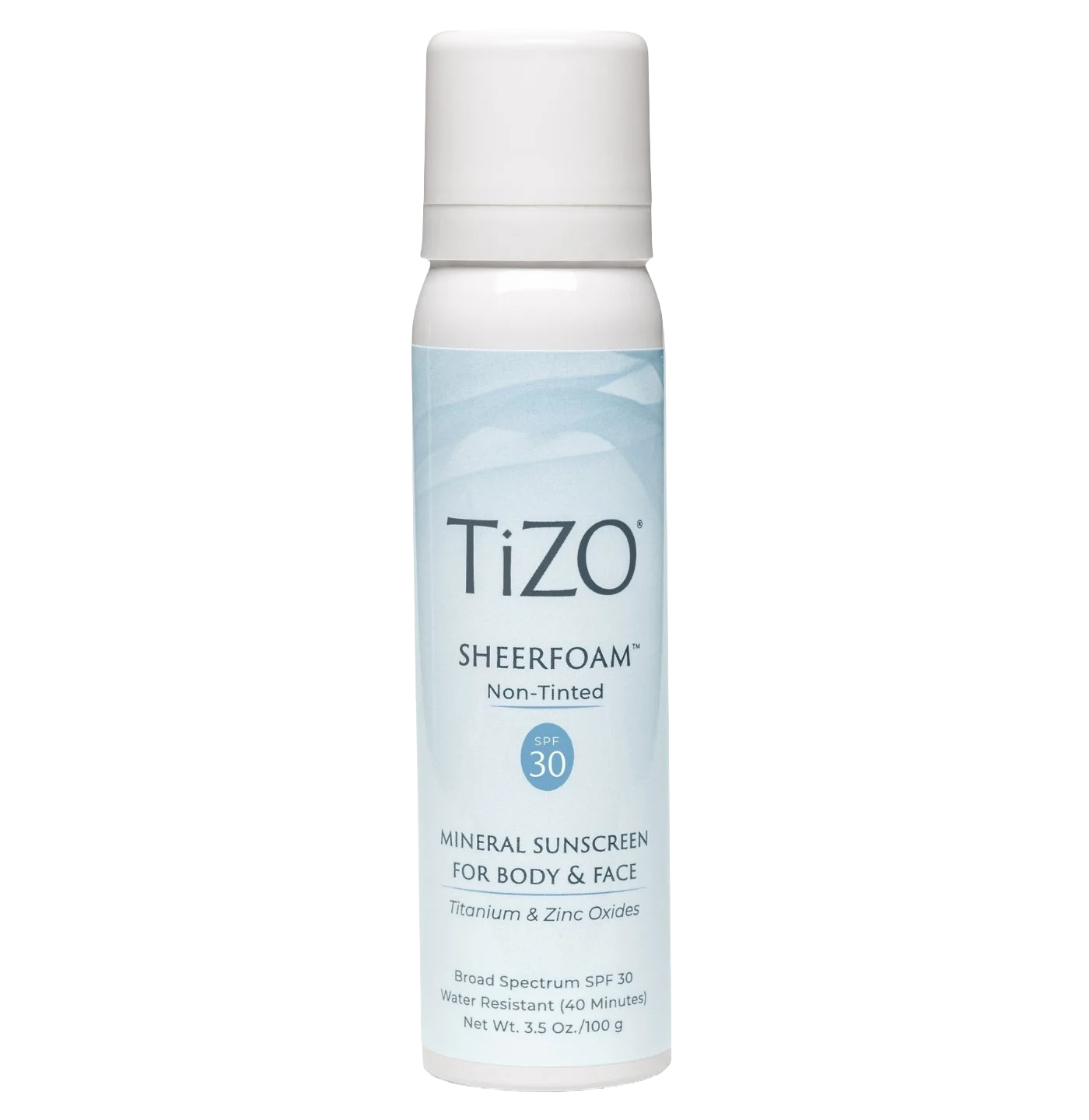 Мінеральна сонцезахисна пінка для обличчя та тіла SheerFoam Body & Face Non-Tinted SPF 30 100мл · TiZO