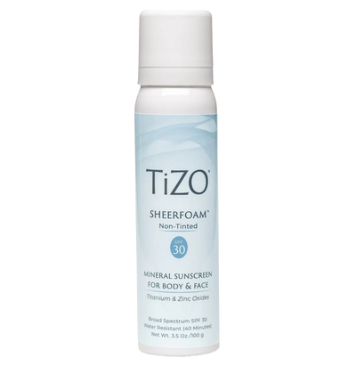 Мінеральна сонцезахисна пінка для обличчя та тіла SheerFoam Body & Face Non-Tinted SPF 30 100мл · TiZO