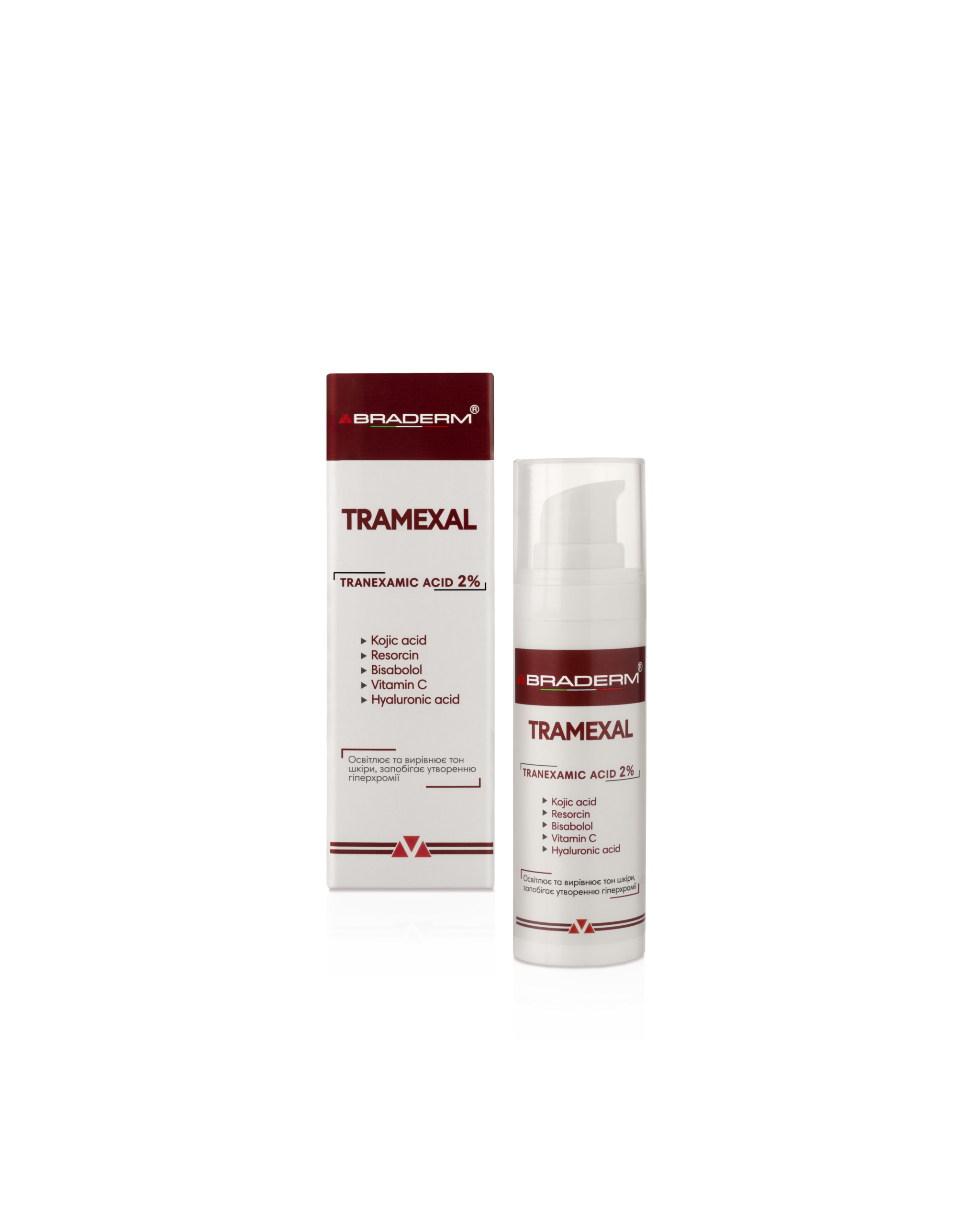 Освітлююча емульсія проти пігментації Tramexal Cream · Braderm