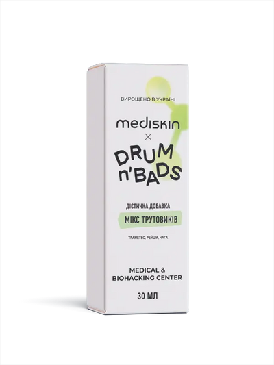 Дієтична добавка мікс грибів (рейши, чага, траметес) · Mediskin x Drum’n’Bads