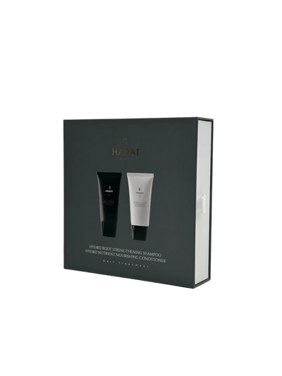 Комбо для зміцнення та живлення волосся Hydro Root Strengthening Shampoo + Hydro Nutrient Nourishing Conditioner · Hadat