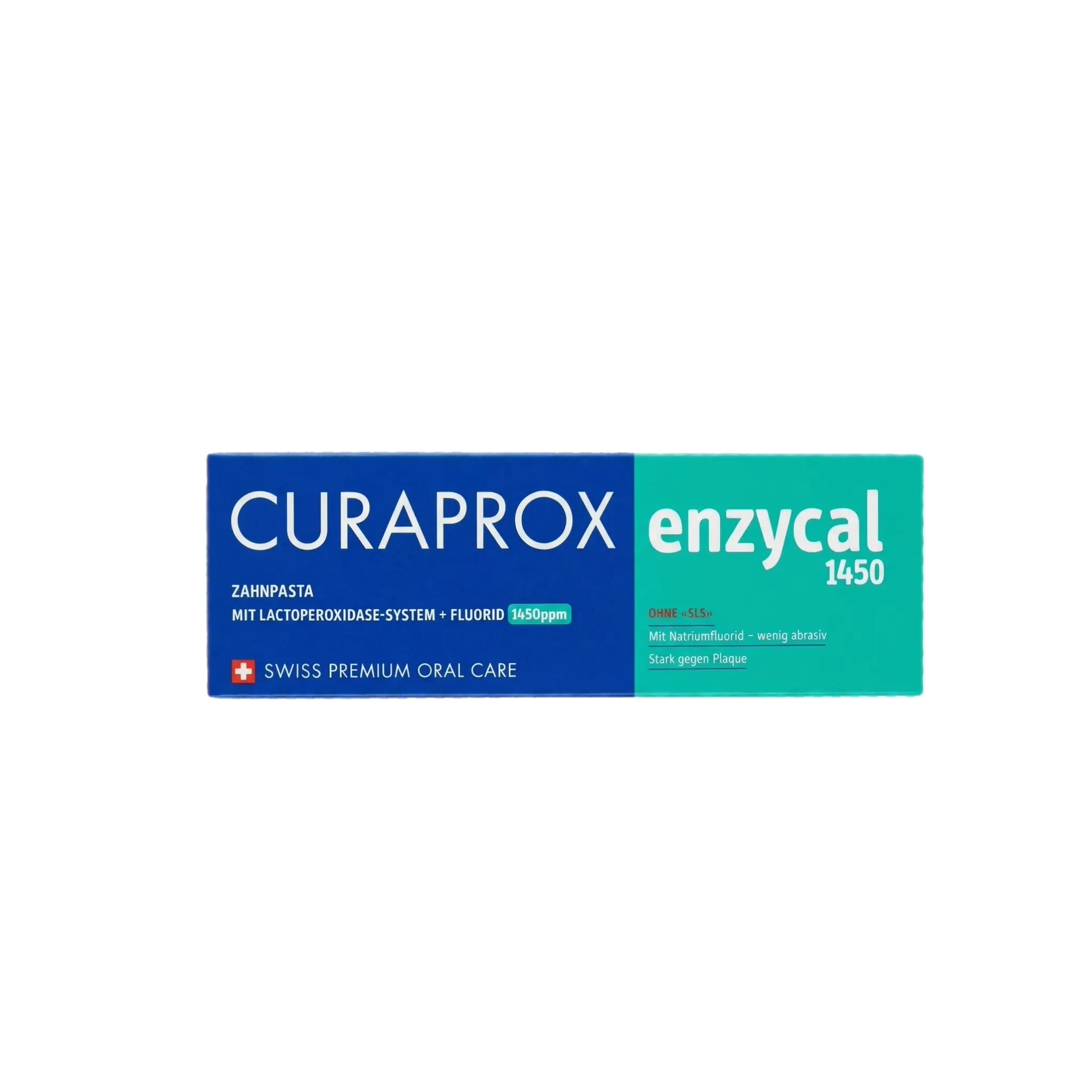 Зубна паста з фтором 1450 ppm для зміцнення емалі Enzycal 1450 (75 мл) · Curaprox