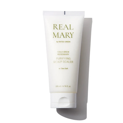 Очищуюча маска для шкіри голови з морською сіллю Real Mary Cold Brewed Rosemary Purifying Scalp · Rated Green