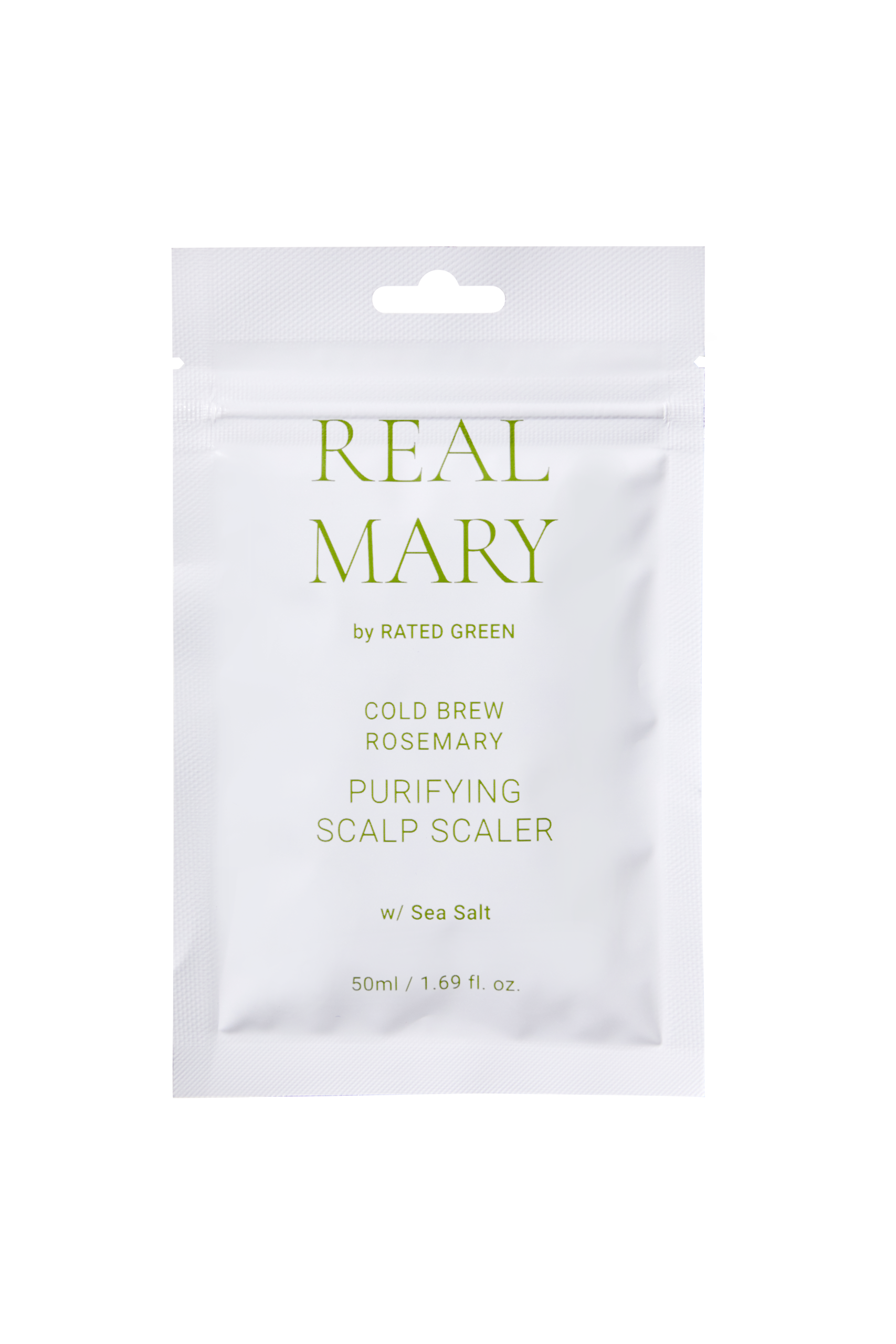 Очищуюча маска для шкіри голови з морською сіллю Real Mary Cold Brewed Rosemary Purifying Scalp · Rated Green