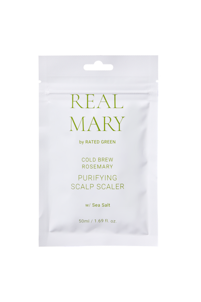 Очищуюча маска для шкіри голови з морською сіллю Real Mary Cold Brewed Rosemary Purifying Scalp · Rated Green