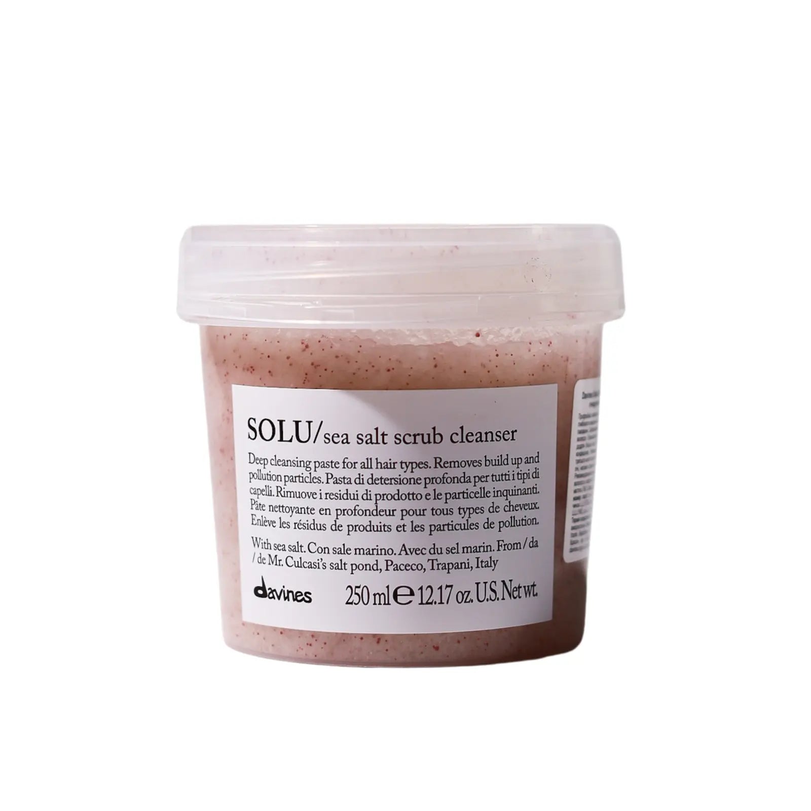 Паста-скраб з морською сіллю для глибокого очищення SOLU Sea Salt Scrub Cleanser · Davines