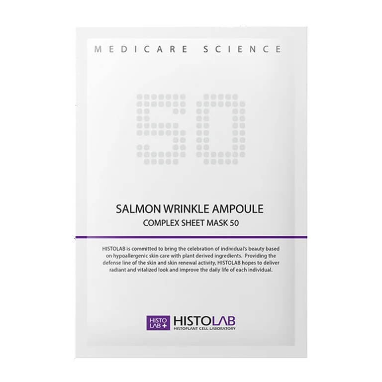 Омолоджуюча тканинна маска з пептидами Salmon Wrinkle Ampoule Complex Sheet Mask · Histolab